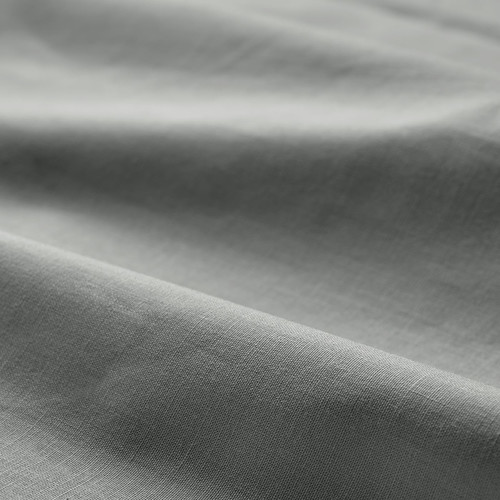 DVALA Fitted sheet, light grey, 160x200 cm
