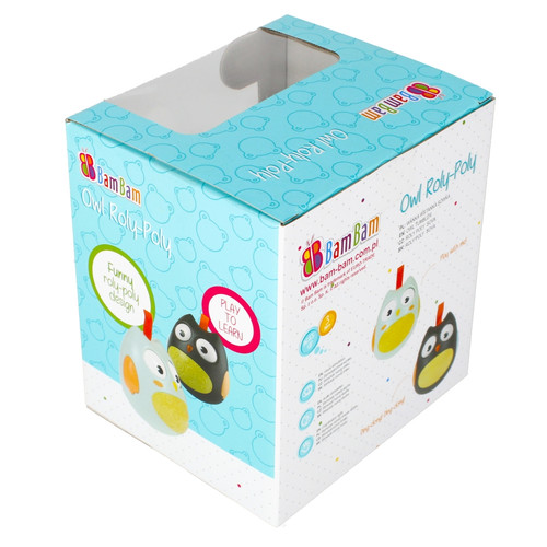 Bam Bam Owl Roly-Poly 1pc, random colours, 3+