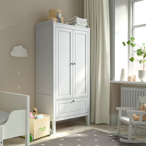 SUNDVIK Wardrobe, grey, 80x50x171 cm