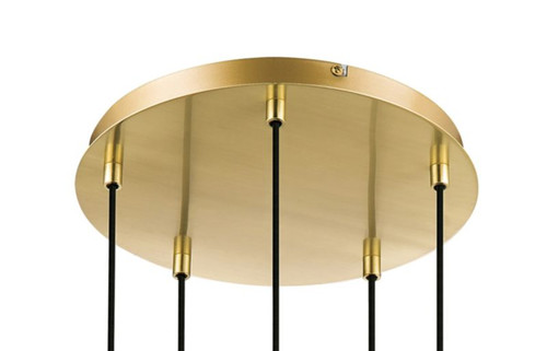 GoodHome Pendant Lamp Thestias E14, transparent/gold