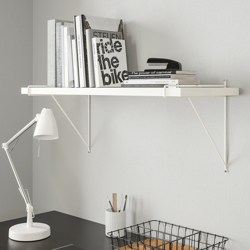 BERGSHULT / PERSHULT Wall shelf, white, white, 80x30 cm