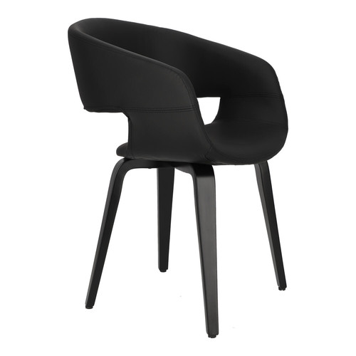 Chair Supernova, faux leather, black