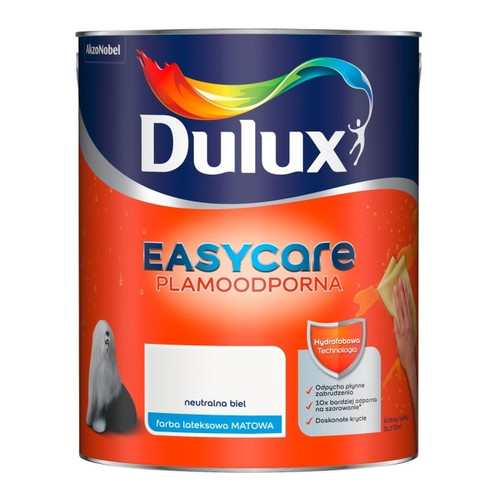 Dulux EasyCare Matt Latex Paint 5L, neutral white