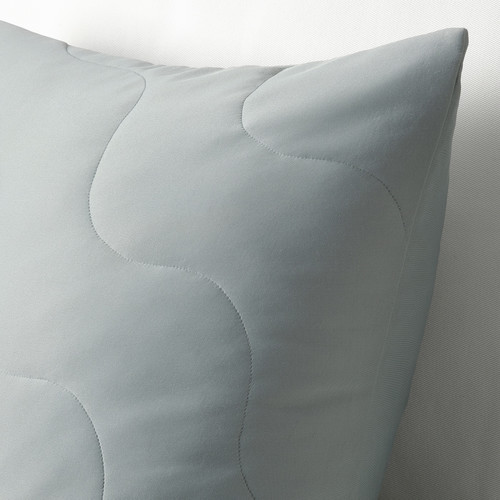 PUCKELMAL Cushion cover, light grey-turquoise, 50x50 cm
