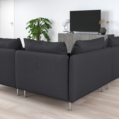 SÖDERHAMN Corner sofa, 3-seat, Fridtuna dark grey