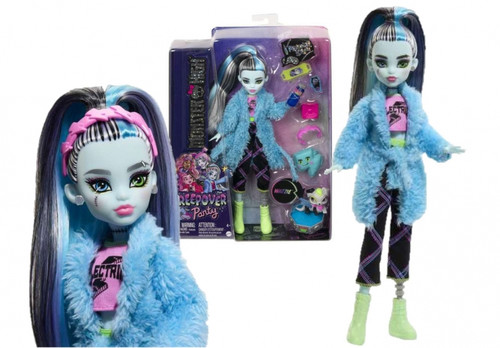 Monster High Doll And Sleepover Accessories, Frankie Stein HKY68 4+