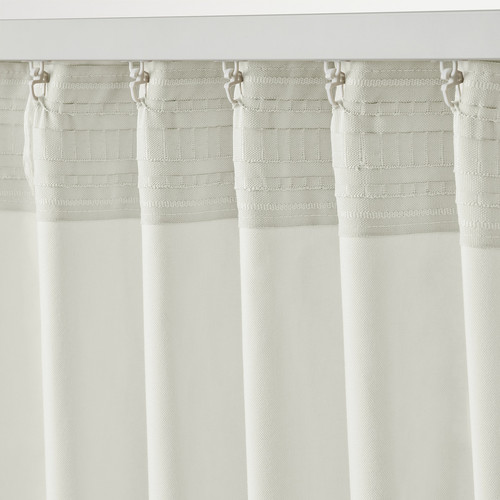 SANELA Curtains, 1 pair, off-white, 140x300 cm