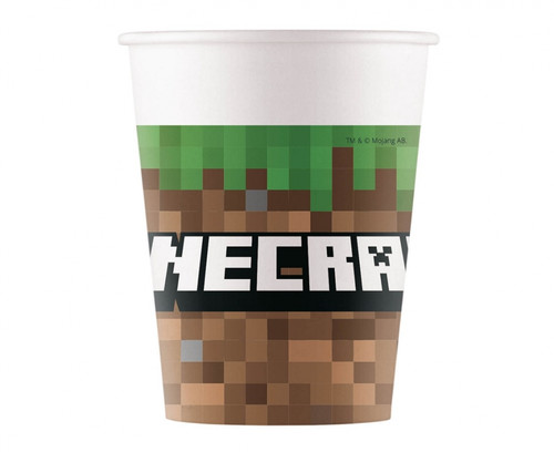 Paper Party Cup 200ml 8pcs Minecraft