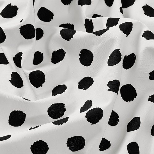 SANDLUSERN Pre-cut fabric, white/black, 150x300 cm