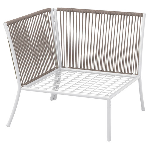 SEGERÖN Corner section, outdoor, white/beige