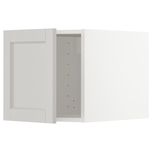 METOD Top cabinet, white/Lerhyttan light grey, 40x40 cm