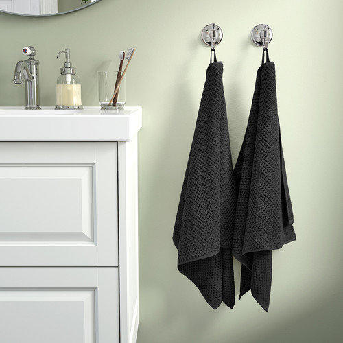 GULVIAL Hand towel, black, 50x100 cm