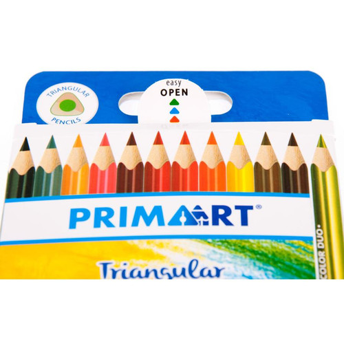 Prima Art Triangular Double-Sided Colour Pencils 12pcs 24 Colours
