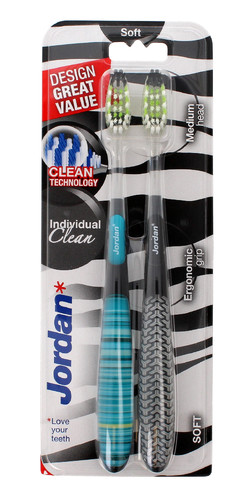 Jordan DUO Individual Clean Toothbrush Soft 2pcs