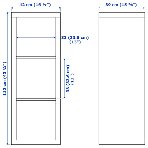 KALLAX Shelving unit, white, 42x112 cm