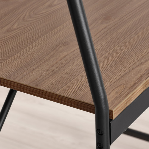 HÅVERUD / SANDSBERG Table and 2 stools, black/brown stained, 105 cm