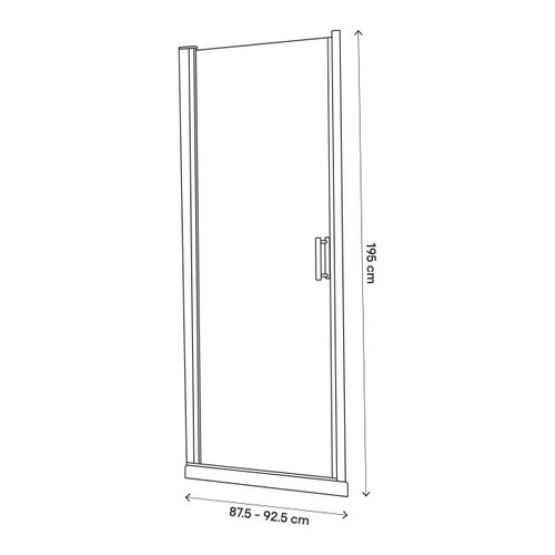 GoodHome Shower Door Beloya 90 cm, black/transparent