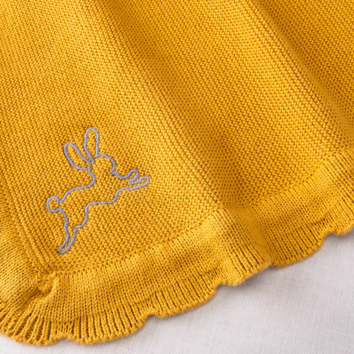 SOLGUL Baby blanket, dark yellow, 70x90 cm