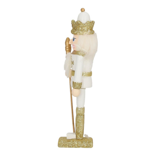 Nutcracker Christmas Decoration Henry 3 18cm, white