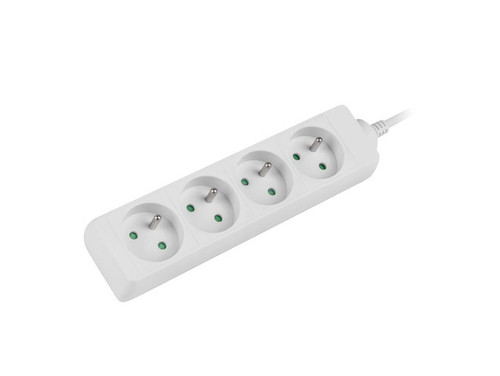 Lanberg Power Strip 4xFR, full CU, 1.5m, white