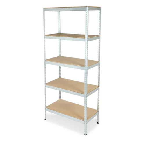 Steel Shelving Unit Flint 210x91x46cm 5 Shelves 300kg, galvanised