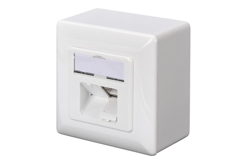 DIGITUS Professional CAT 5e 2x RJ45, 8P8C, LSA Class D, wall outlet, shielded, surface mount