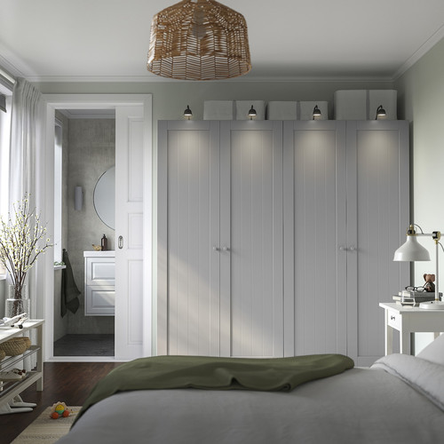 PAX / GULLABERG Wardrobe combination, white/grey, 200x60x201 cm