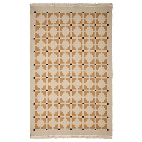 TELEGRAFLINJE Rug, flatwoven, yellow-beige, 170x240 cm