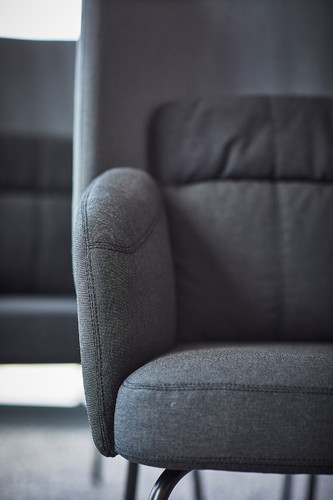 BINGSTA Armchair, Vissle dark grey, Kabusa dark grey