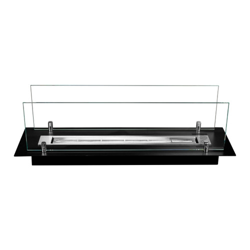 Biofireplace Built-in Insert with Glass 650 mm, black
