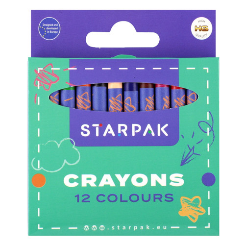 Starpak Wax Crayons 12 Colours