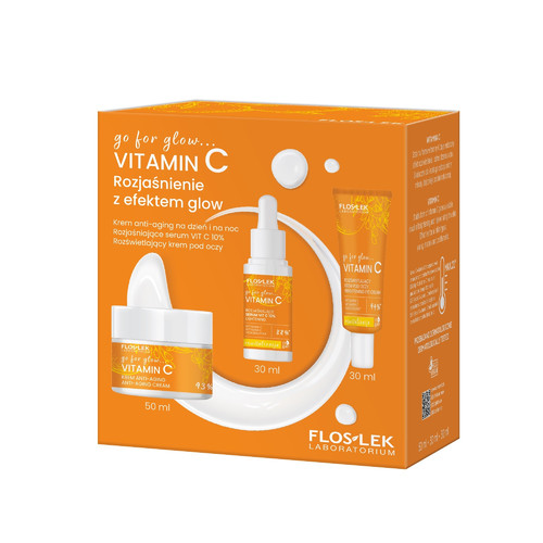 FLOSLEK Gift Set Vitamin C - Anti-Ageing Cream, Eye Cream & Serum