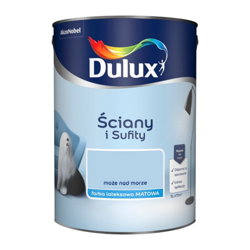 Dulux Walls & Ceilings Matt Latex Paint 5l maybe sea