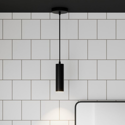 GoodHome Pendant Lamp Ipsoot 600 lm IP44, matt black