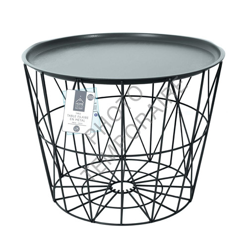 Tray Table Basket Avignon, dark grey