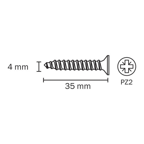 Diall Screws for Mirror Mounting, 8x32 mm, 4 pack