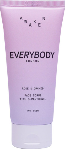 EVERYBODY Awaken Face Scrub for Dry Skin Rose & Orchid 96% Natural 50ml