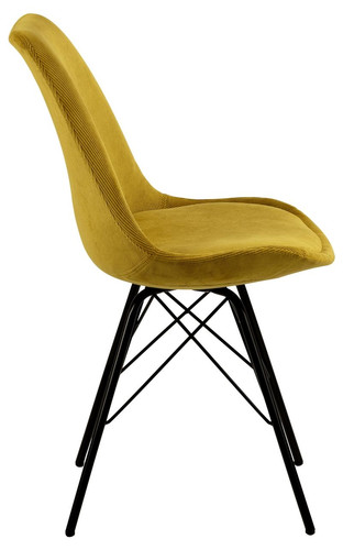 Chair Eris, corduroy, yellow