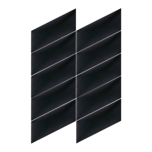 Upholstered Wall Panel Parallelogram Stegu Mollis 15x30cm L, black