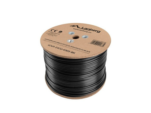 Lanberg LAN Cable UTP Cat.5E CU outdoor 305m, black