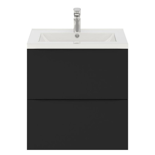 Goodhome Wall-mounted Basin Cabinet Imandra 60cm, matt black