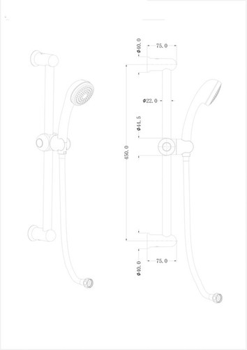 GoodHome Shower Set Nakri, chrome