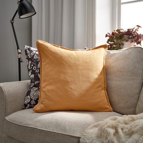 LAGERPOPPEL Cushion cover, yellow-beige, 50x50 cm