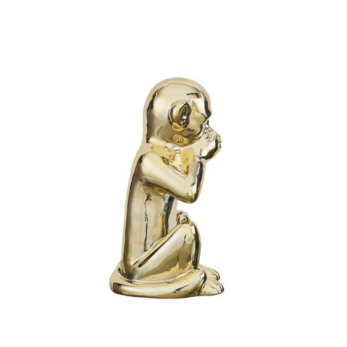 Decorative Figure Monkey Size L, gold