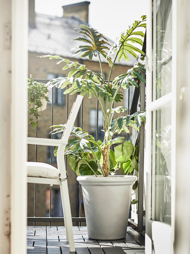 CHILIPEPPAR Plant pot, in/outdoor beige, 32 cm
