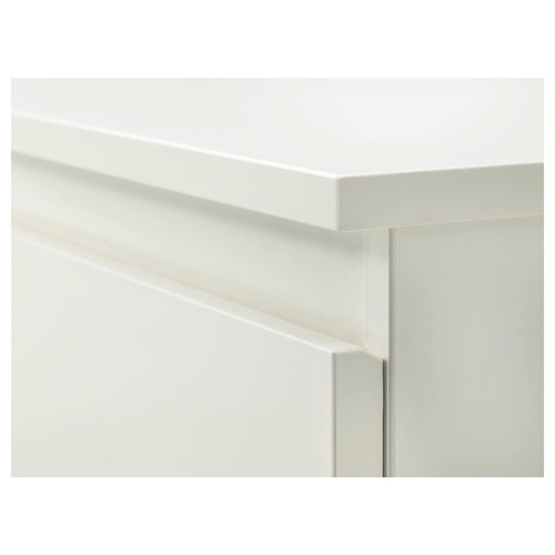 KULLEN Chest of 6 drawers, white, 140x72 cm