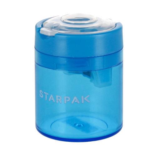 Starpak Double Plastic Pencil Sharpener Disc 24pcs, 4 Colours/2 Shapes