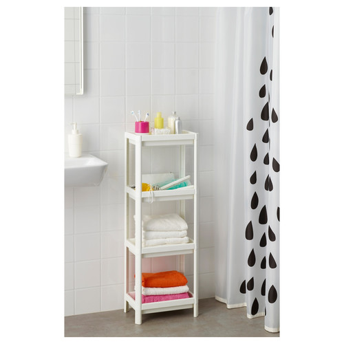 VESKEN Shelf unit, white, 36x23x100 cm