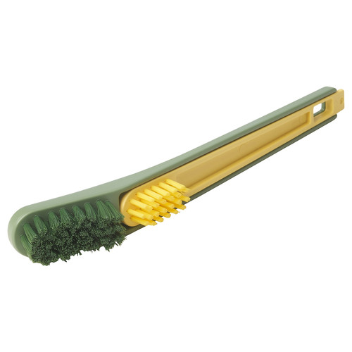 PEPPRIG 2 in 1 shoe brush with scraper, green/yellow