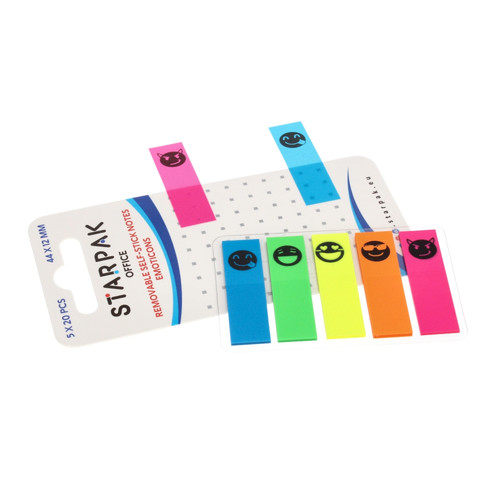 Removable Self-stick Notes Emoticons 44x12mm, 5x 20pcs